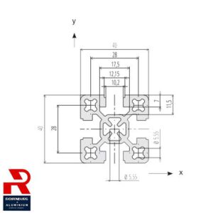 aluminum extrusion 40×40 2 aluminum extrusion 40×40