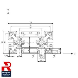 ALU Tourbillons 30x30x3mm profilé aluminium poteaux 100mm-1100mm ALU Tourbillons 30x30x3mm profilé aluminium poteaux 100mm-1100mm