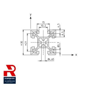 بثق المنيوم 30x30 2 بثق المنيوم 30x30