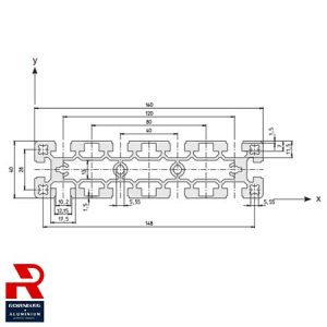 بثق المنيوم 30 × 160 2 بثق المنيوم 30 × 160