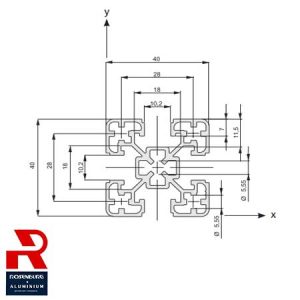 Aluminiumprofil 40×40 L 2 Aluminiumprofil 40×40 L