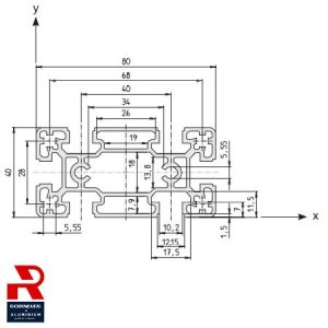 بثق المنيوم 40 × 80 لتر 2 بثق المنيوم 40 × 80 لتر